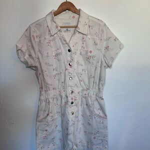 Celebrity Pink Floral Button-Up Jumpsuit